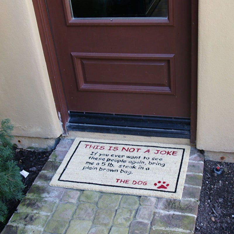 Rubber-Cal 10-106-026 Bring a 5 lbs. Steak Dog Door Mat, 18" x 30" - Image 5